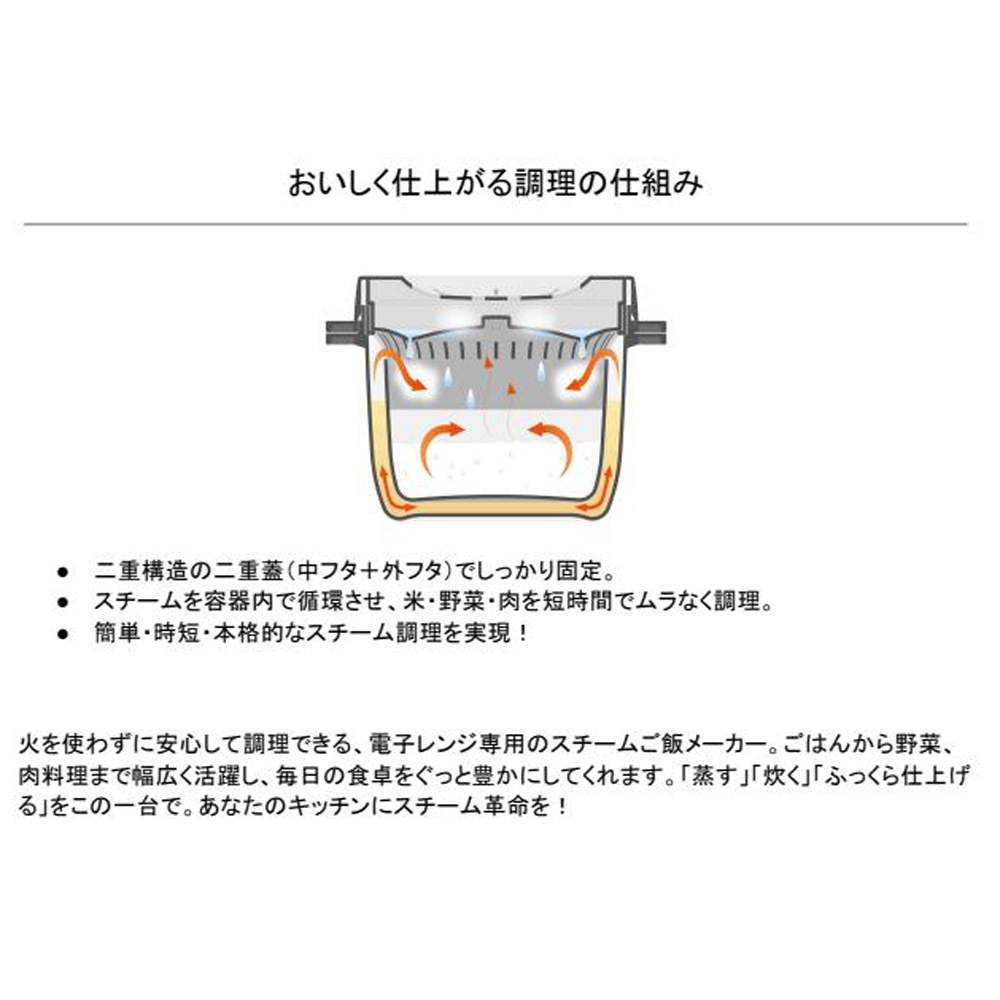 スケーター おいしいご飯の証明 カニ穴ができる 電子レンジ専用