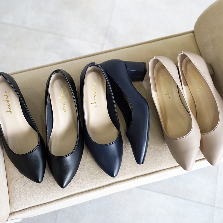 日本製 アーモンドトゥパンプス 3cmヒール