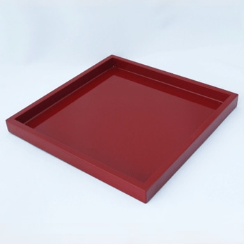 正角トレー（赤）｜漆器の島安【うるわしうるし】根来塗、食器