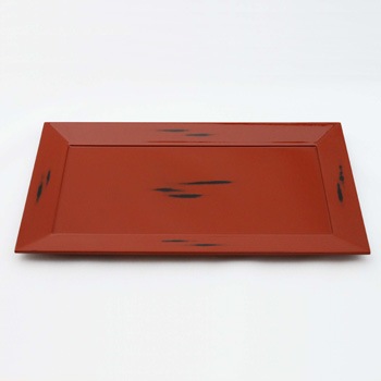 根来塗長四方盆｜漆器の島安【うるわしうるし】根来塗、茶道具