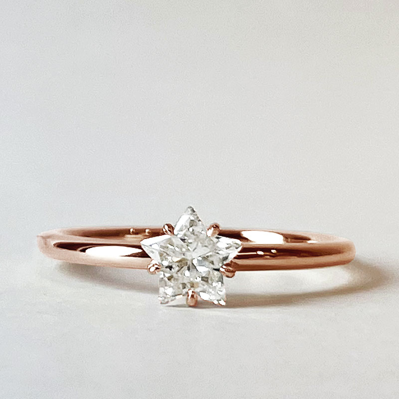 いちばん星 リング【ダイヤモンド別売】K18ピンクゴールド | 星の