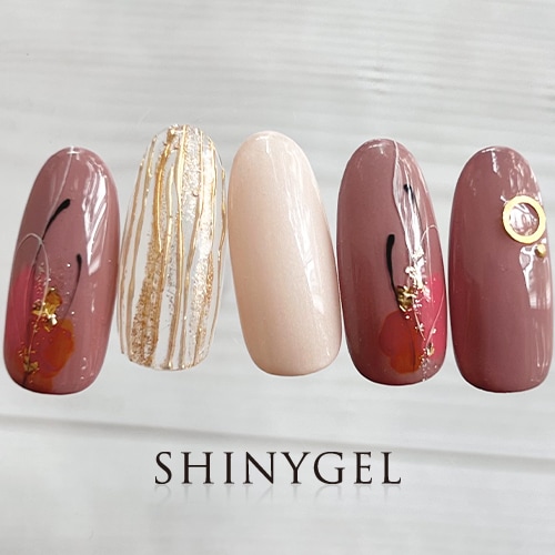 インクアート×ヌーディーカラーネイル♡｜シャイニージェル公式