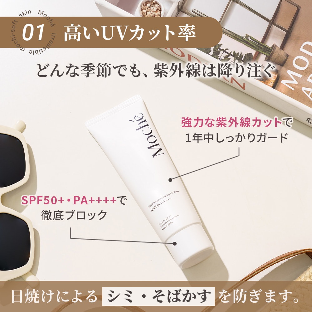 moche モチェ 次世代UV 日焼け止め 化粧下地 毛穴カバー×快適UVケア