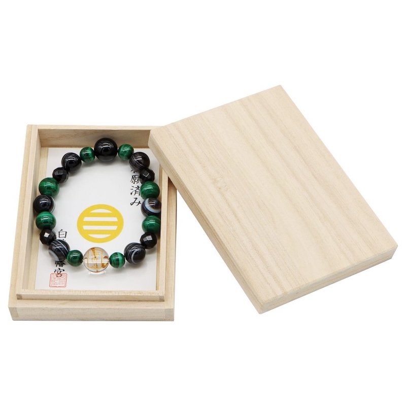 縁切り・厄除け 邪気を払う マラカイト×天眼石 パワーストーン