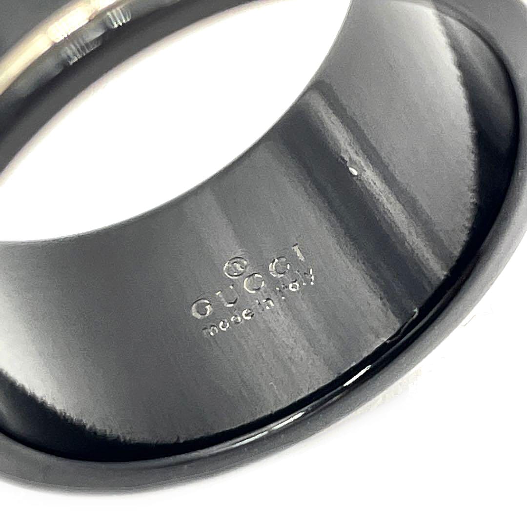 GUCCI グッチ セラミックリング 指輪 GGアイコン ブラック #23（約22号