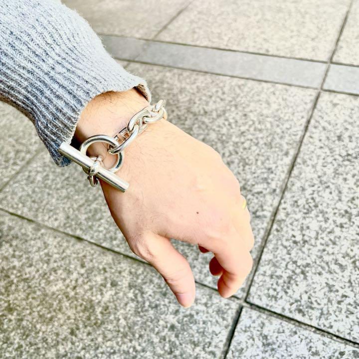 HERMES エルメス ブレスレット シェーヌダンクルTGM 12コマ Ag925