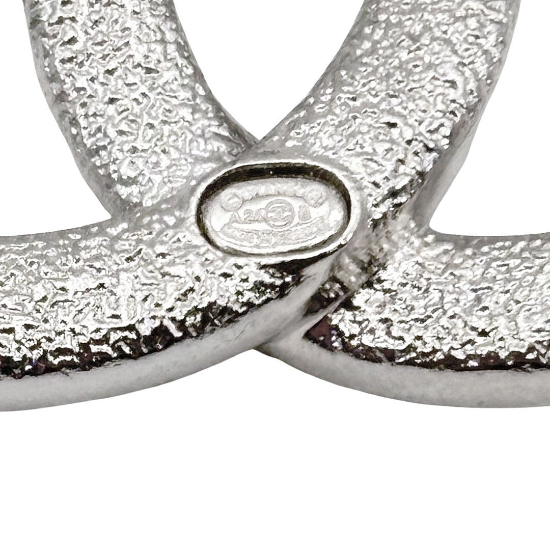 CHANEL シャネル ブローチ ココマーク チェーンモチーフ A24B シルバー