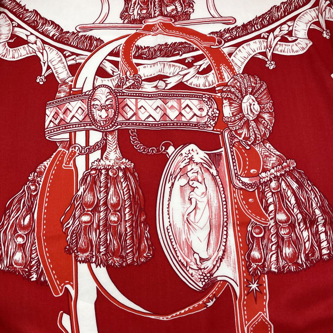 HERMES エルメス ショール ストール カレジェアン140 『BRIDE DE COUR