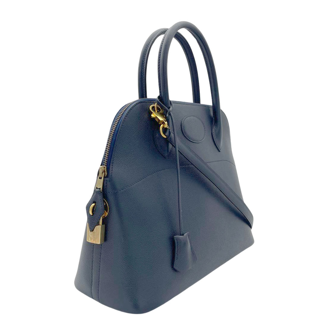 HERMES エルメス ボリード31 2WAYハンドバッグ クシュベル ブルー