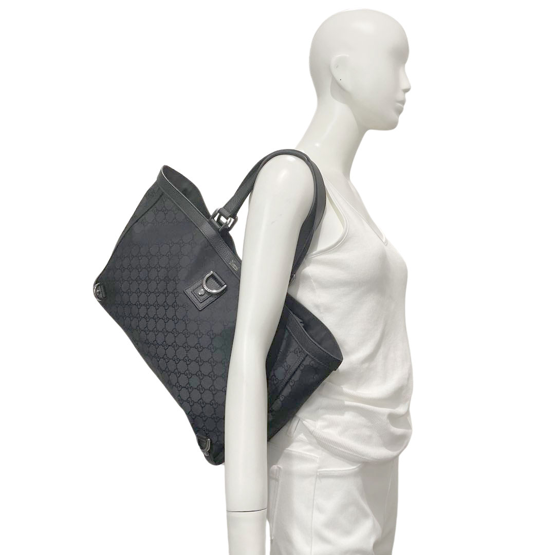 GUCCI グッチ トートバッグ アビー GGナイロンキャンバス レザー