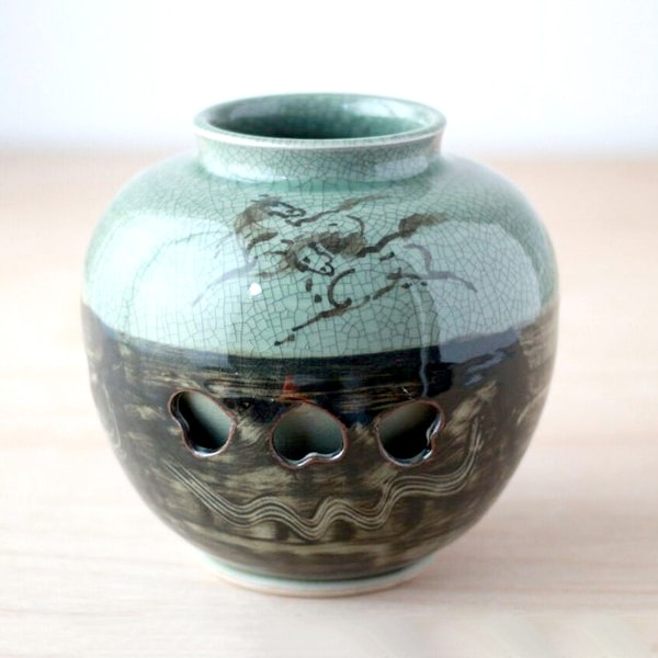 大堀相馬焼 松永窯 二重 丸壺 | すべての商品 |福島県の伝統工芸品