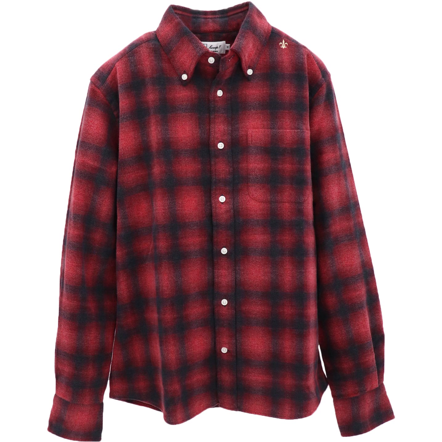 フランネル オンブレチェック ボタンダウンシャツ SL130018 RED