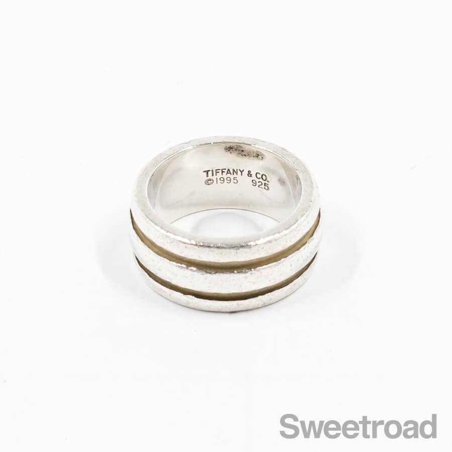 ティファニー アトラスグルーブドダブルラインリング 9号 925シルバー