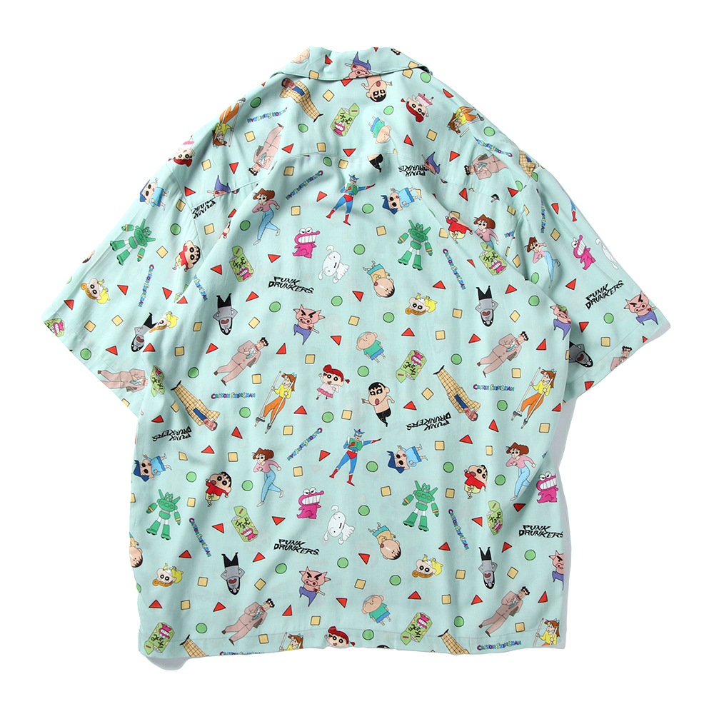 PDSxCrayon Shinchan］アロハシャツ / GREEN | 全商品 | 鷹の爪Online