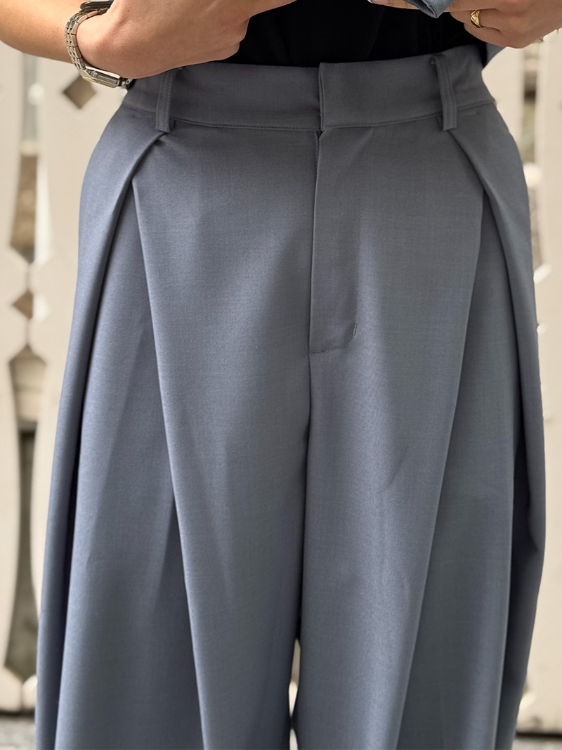 脚長×美シルエット｜クロスタックワイドパンツ[セットアップ可能