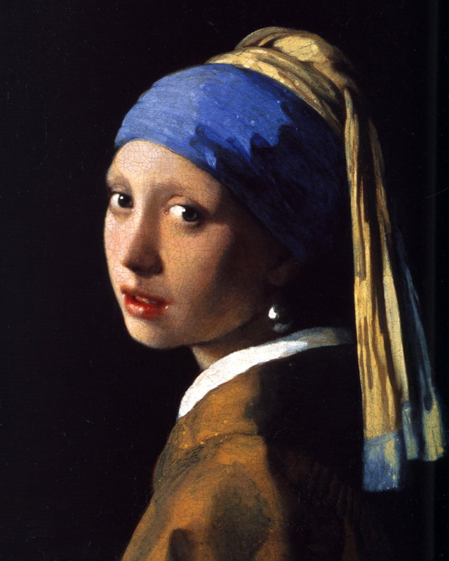 フェルメール 真珠の耳飾の少女 ジクレーキャンバス複製画額装品 F3号