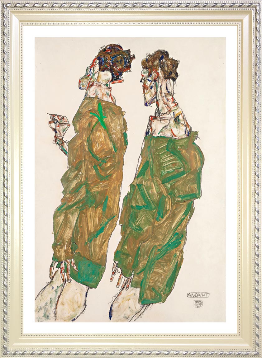 エゴン・シーレ Devotion ジークレーポスター額装品