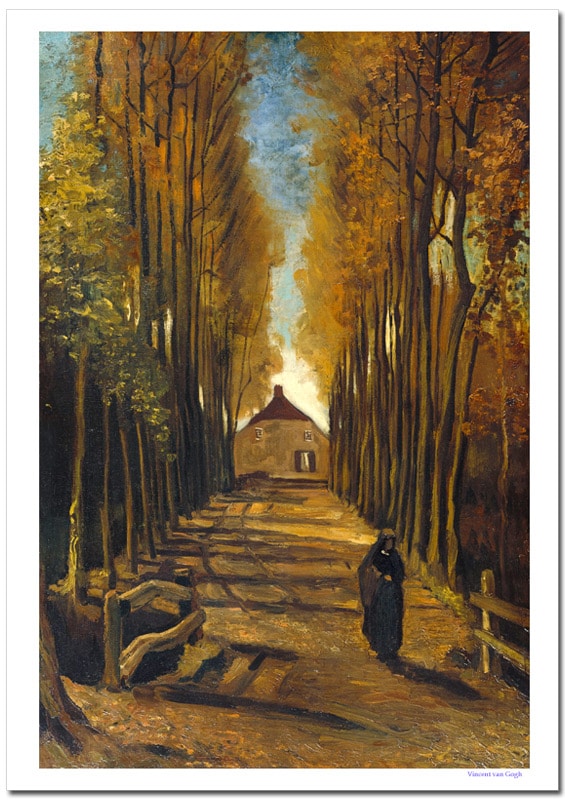 ゴッホ 秋のポプラ並木 ポスター販売