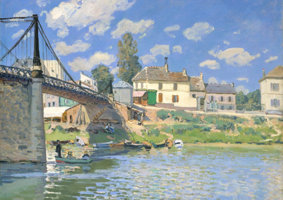 アルフレッド・シスレー ヴィルヌーヴ・ラ・ガランヌの橋 ジクレー