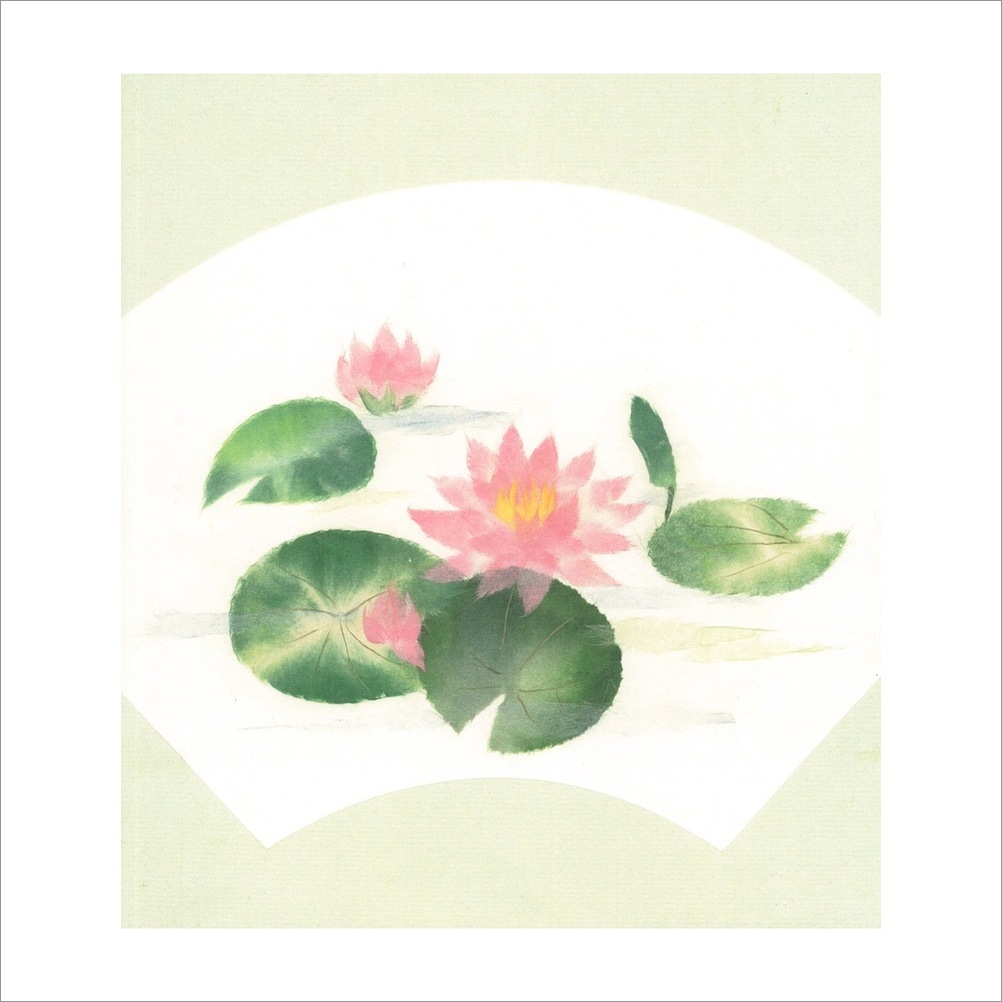 和紙のちぎり絵キット 花鳥風月 夏-No.065 水連 F3サイズ