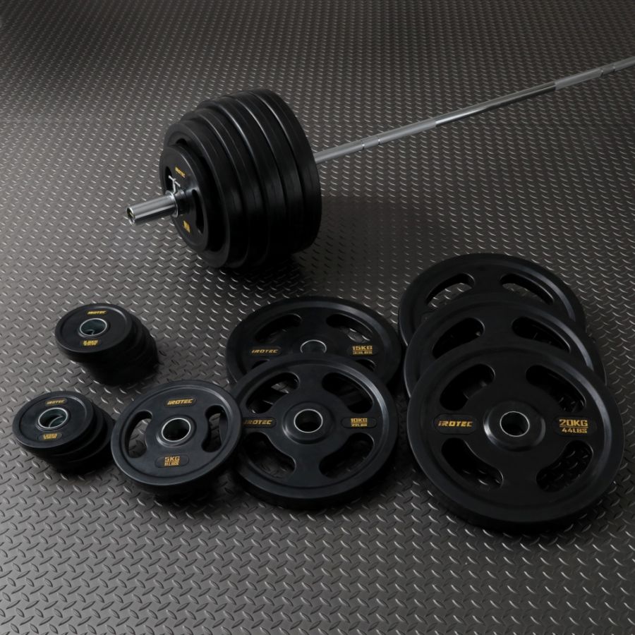 オリンピック ラバーバーベル 215kgセット IROTEC (アイロテック)