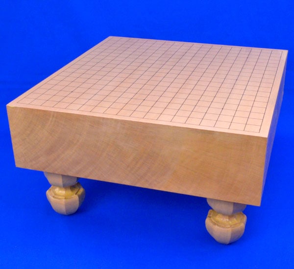 年代物】木製 足つき碁盤と碁石、足置きセット 19路盤 324マス へそつき