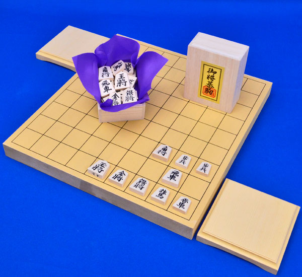 将棋セット 新かや1寸卓上将棋盤セット(将棋駒白椿上彫駒) | 卓上将棋
