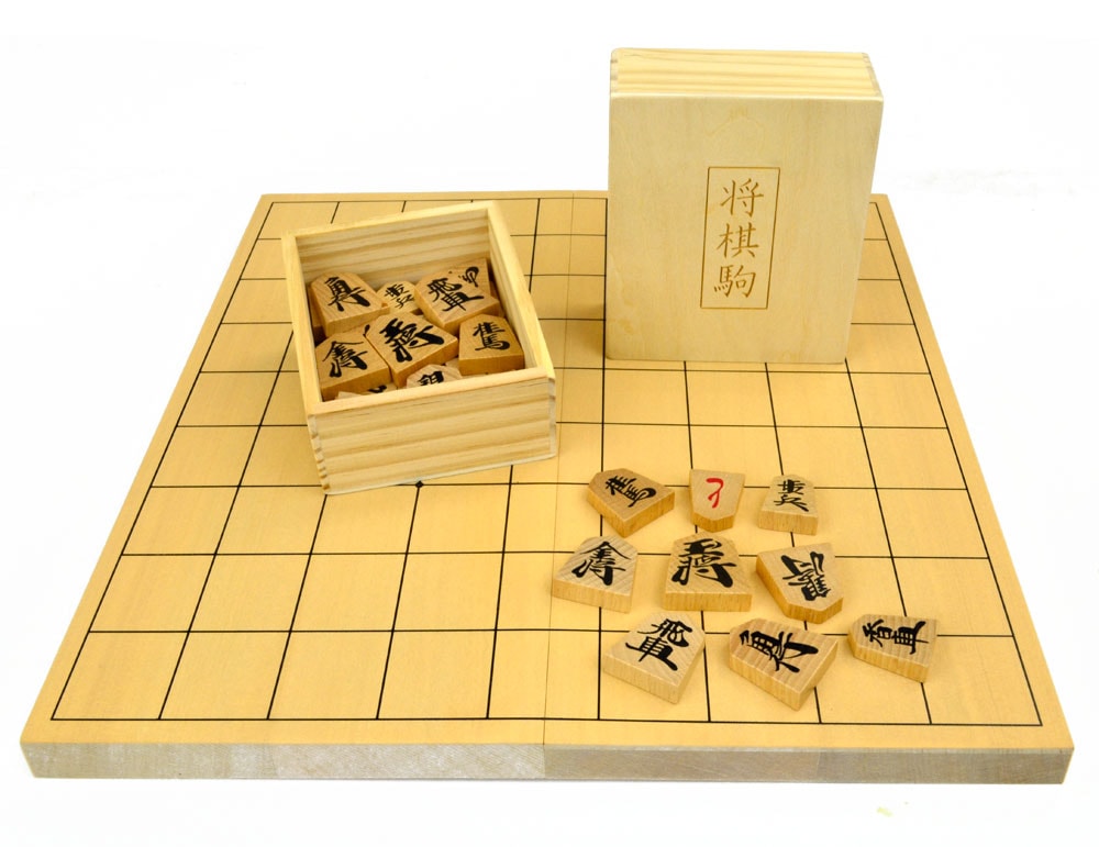 将棋セット 新桂6号折将棋盤と木製普及将棋駒【訳あり品・1点限定