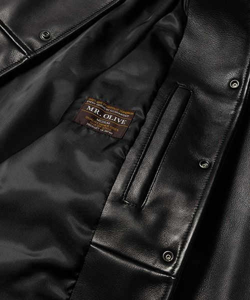 MR.OLIVE＞SKOOKUM COLLABORATION / LAMB LEATHER COACH JACKET