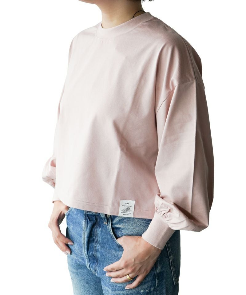 HYKE＞CROPPED LONG-SLV TEE / BIG FIT (6.5OZ) | MAKES ONLINE STORE