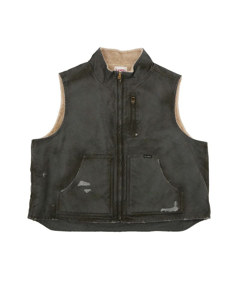 KAMIYA＞BORO Boa Lining Duck Vest | MAKES ONLINE STORE
