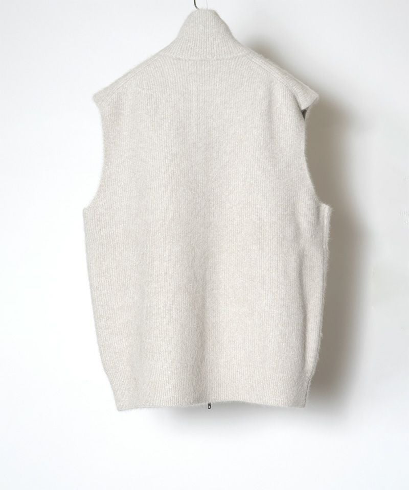 RAINMAKER＞FOX CASHMERE ZIP-UP VEST | MAKES ONLINE STORE