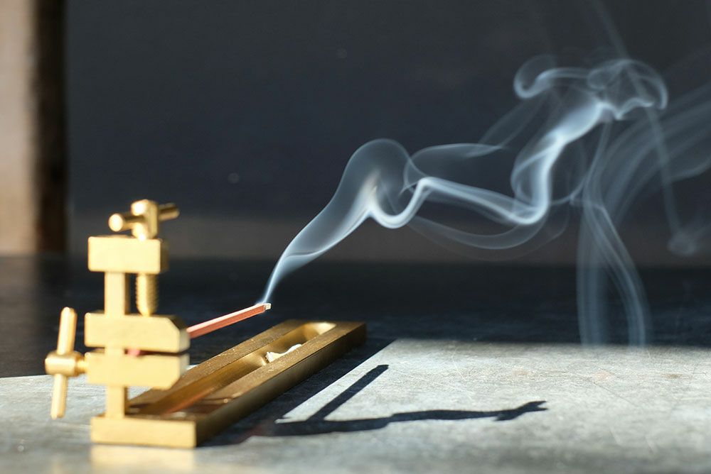 かわいいクランプ インセンスホルダー 真鍮 おしゃれなインテリア雑貨