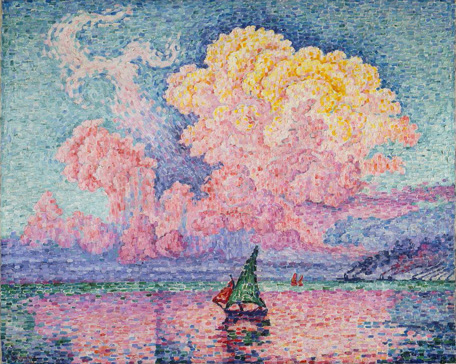 The pink cloud (Antibes). 1916 | ポール・シニャック Paul Signac