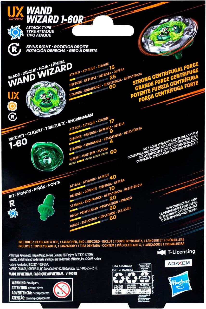 HASBRO Wand Wizard 1-60R Beyblade X Starter Set – Mall Of Toys