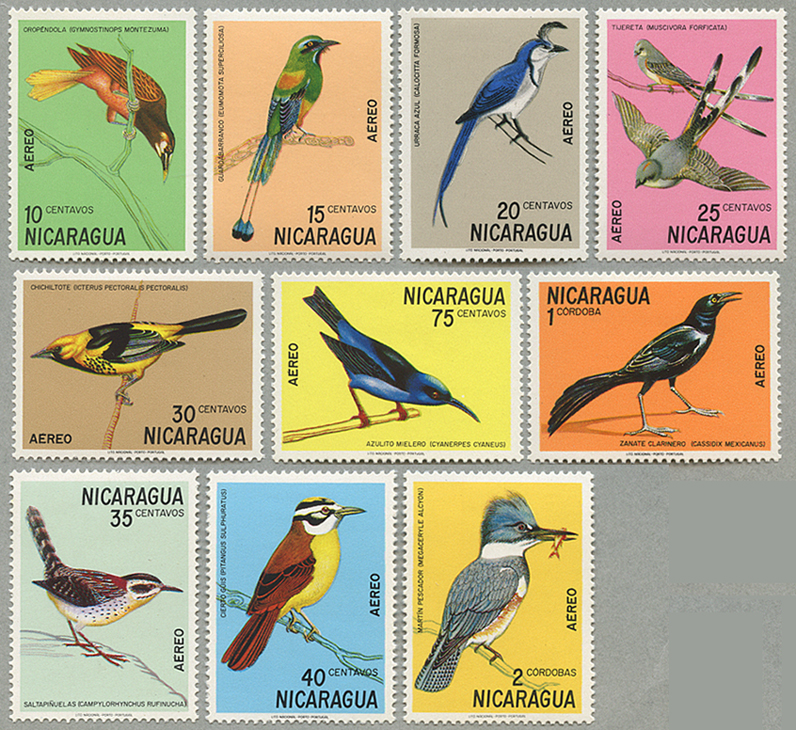 ニカラグア 1971年鳥10種 - 趣味の切手専門店マルメイト | 外国切手
