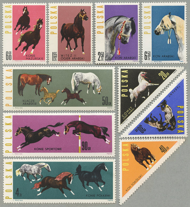 ポーランド 1963年馬10種 - 趣味の切手専門店マルメイト | 外国切手