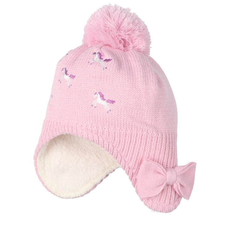 ユニコーン刺繍耳付アクリルニット帽 帽子｜子供服・ベビー服の通販は
