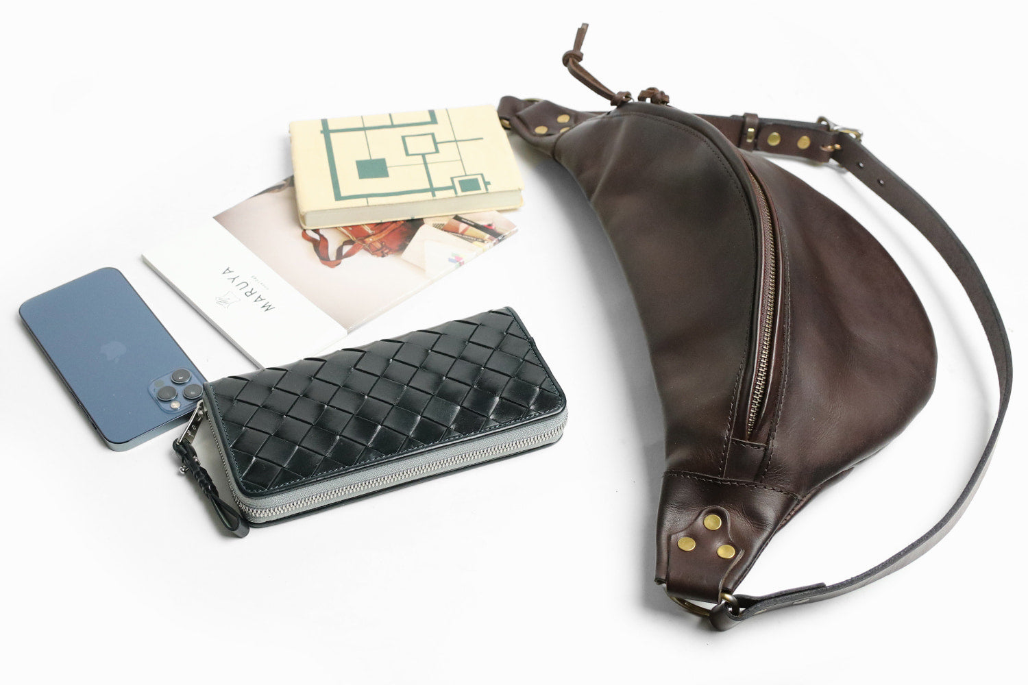 vasco / LEATHER WAIST BAG -LARGE