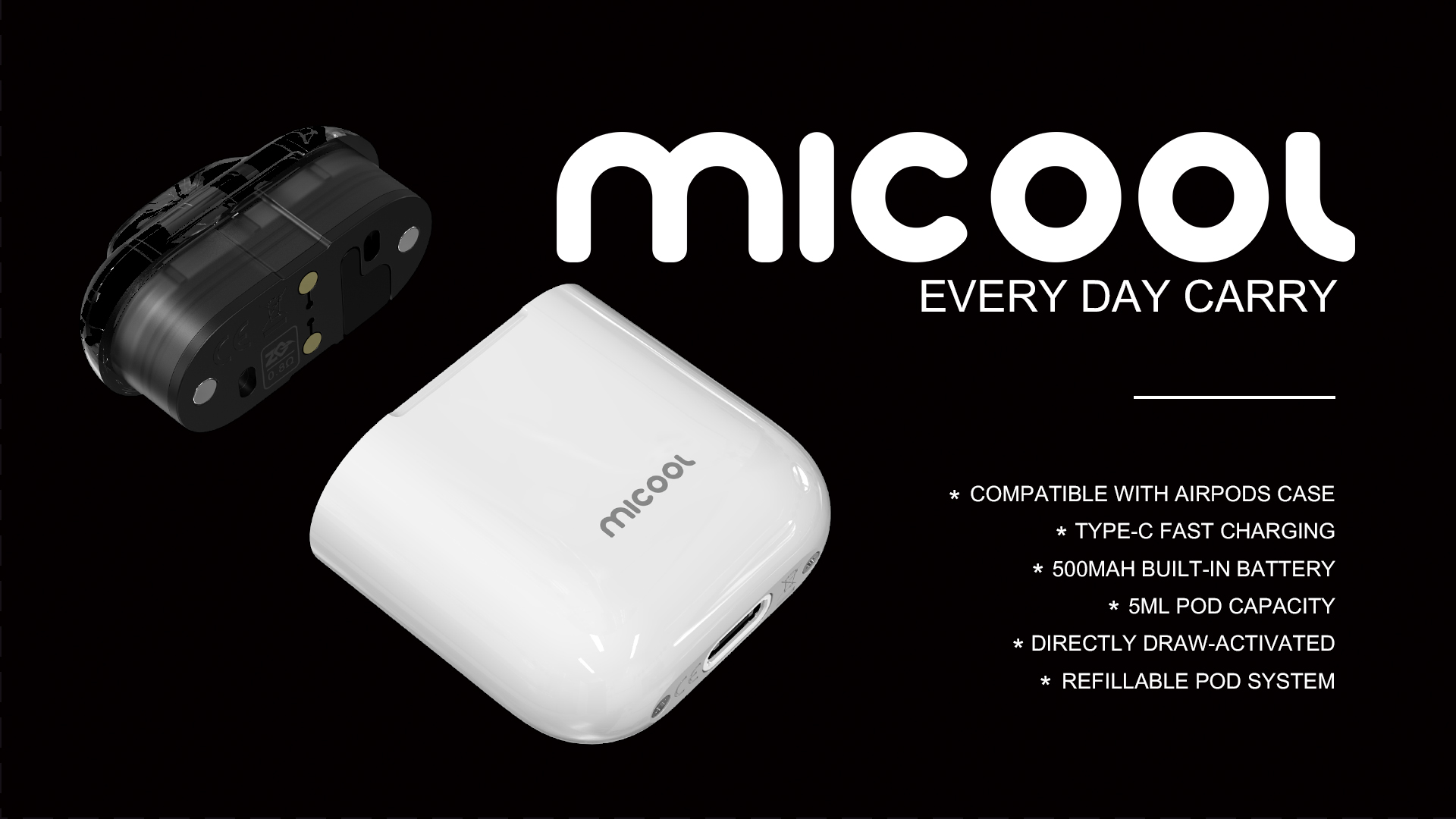 ZQ micool Pod レビュー｜AirPods互換サイズ、ころころ可愛い小型Pod