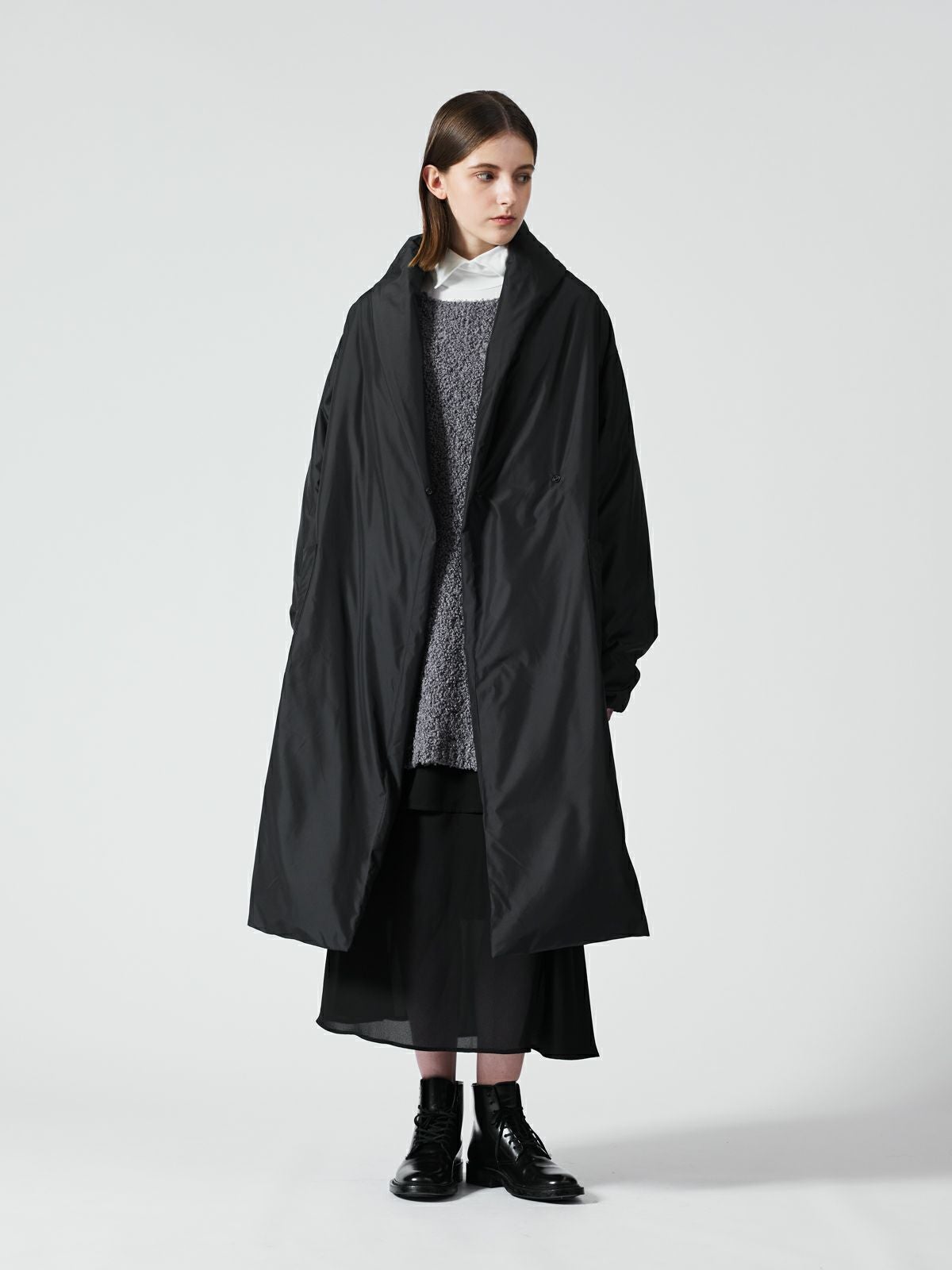 3/9(月)正午販売終了】mizuiro ind ドレープライトダウンコート