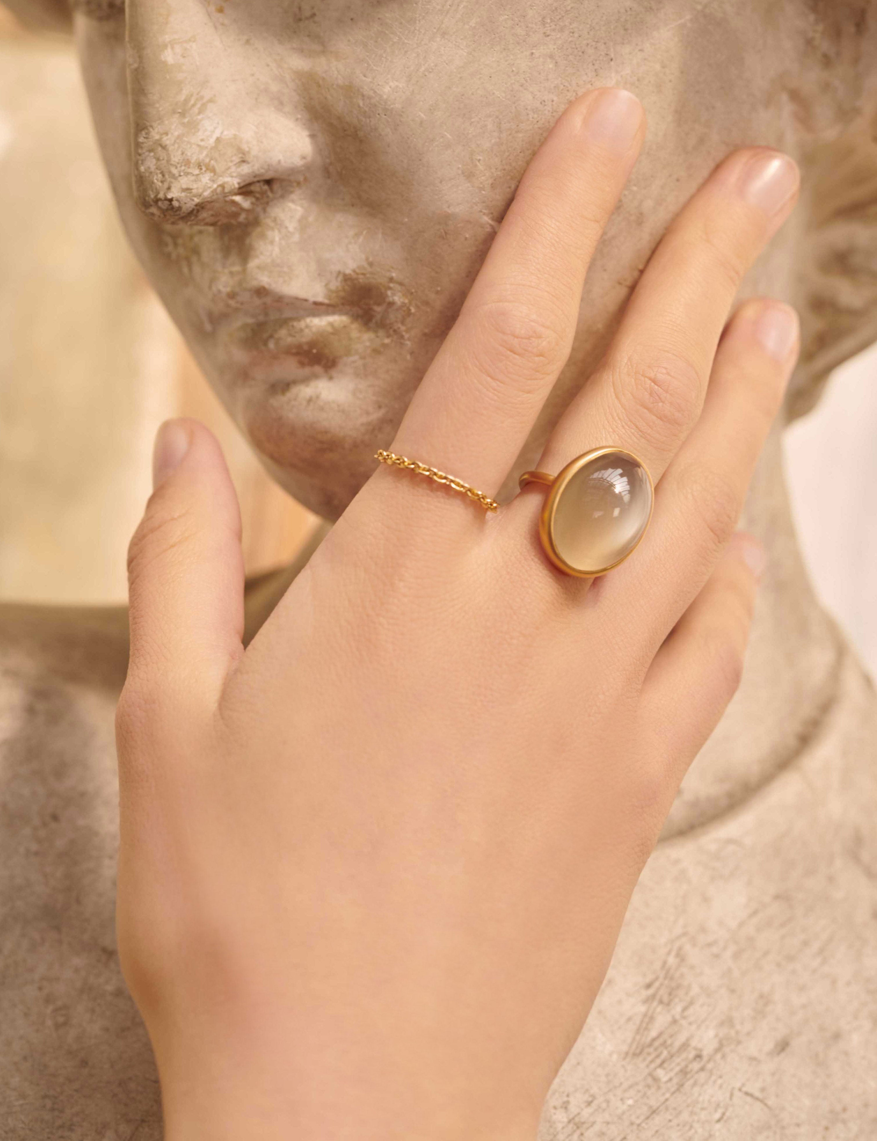 MARIHA(マリハ) Gold Rain チェーンリング イエローゴールド オーバル