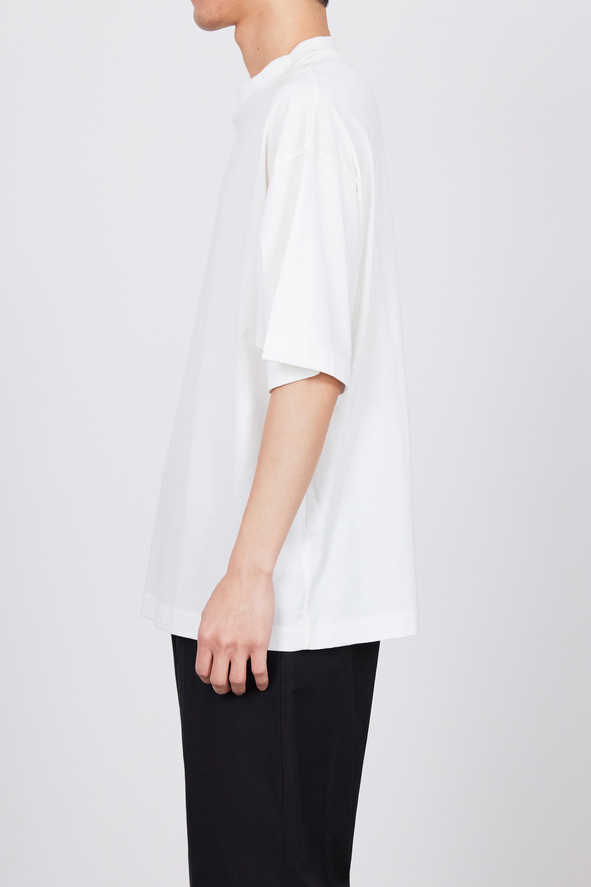 オーガニックGIZA 80/2天竺 / コンフォートフィットモックネック Tee