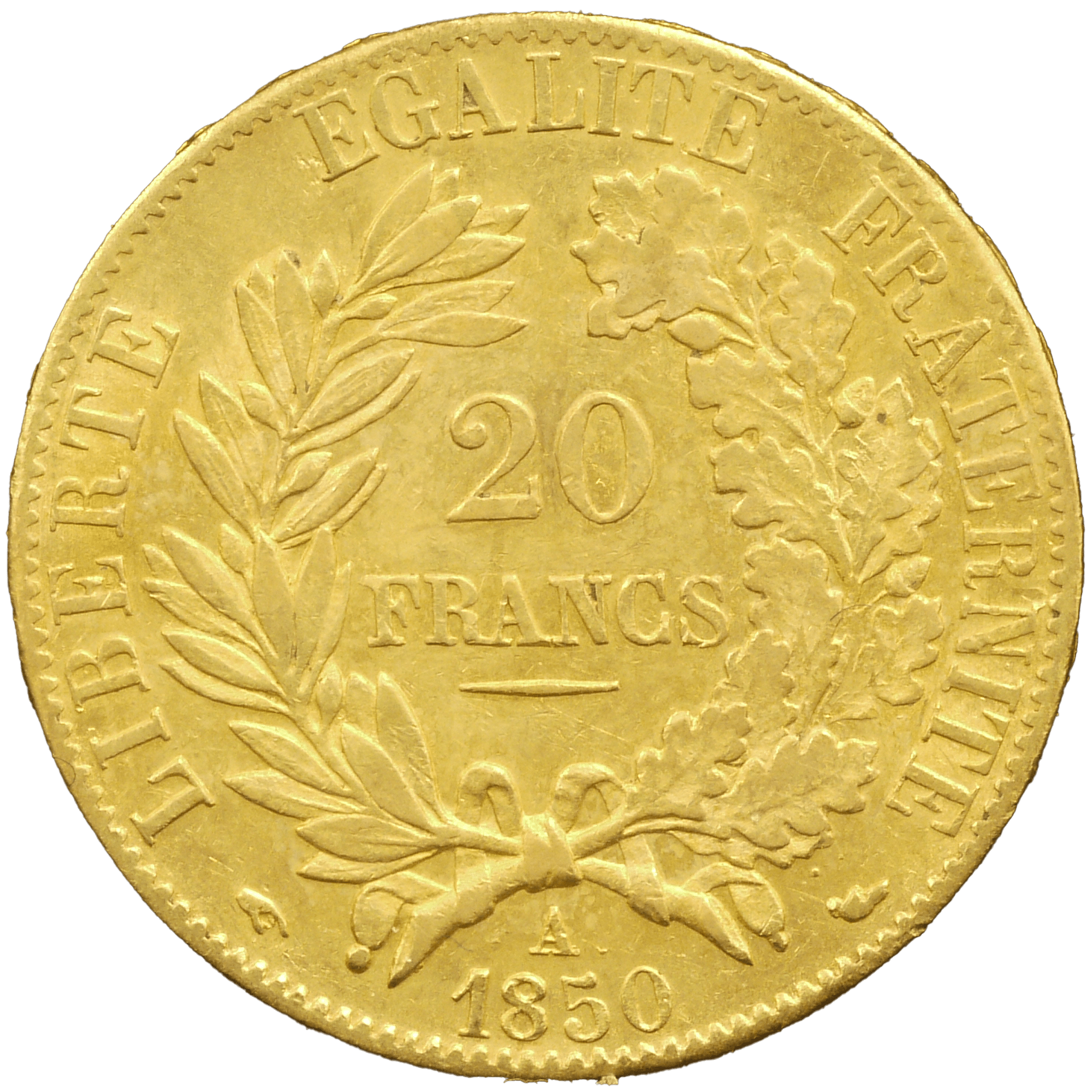 フランス 20フラン金貨 1850年 セレス女神｜NJ BUYER'S MARKETPLACE