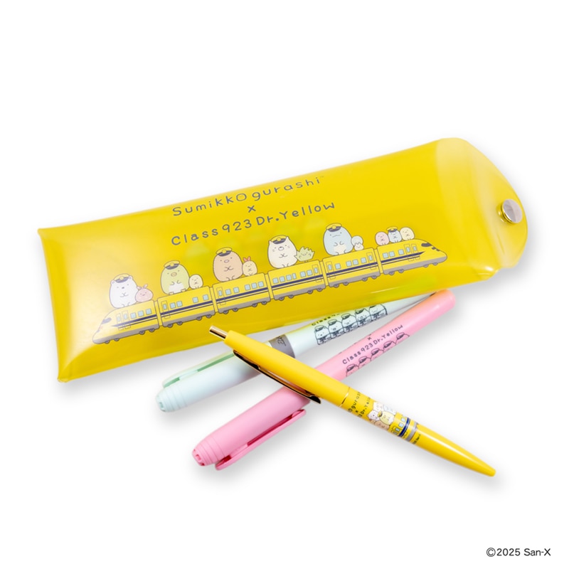 ○ポーチ付きBICペンセット【すみっコぐらし×ドクターイエロー