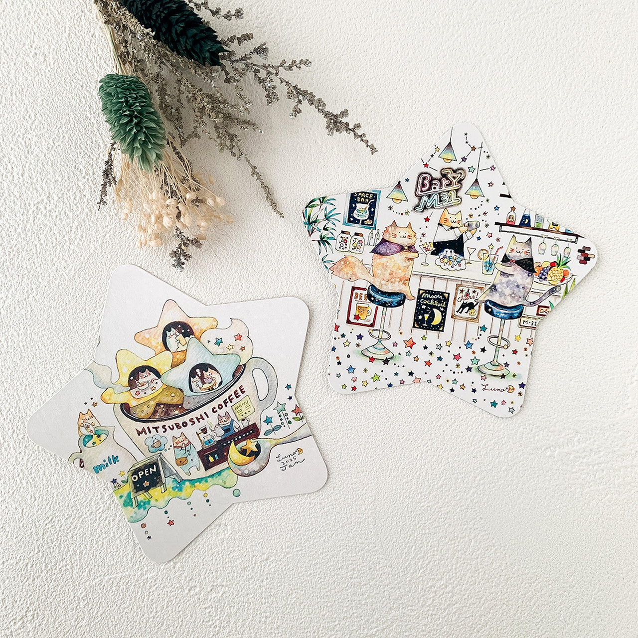 星形コースターセット – 宙フェス夜市