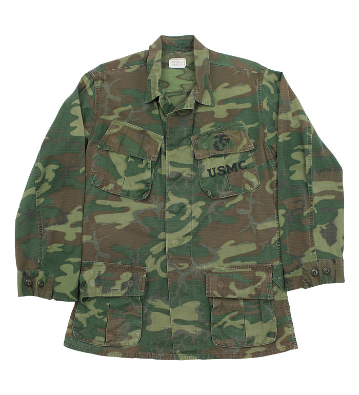 USMC(米海兵隊) NAM戦 ERDL グリーンリーフ カモジャケット(R/S) /実物