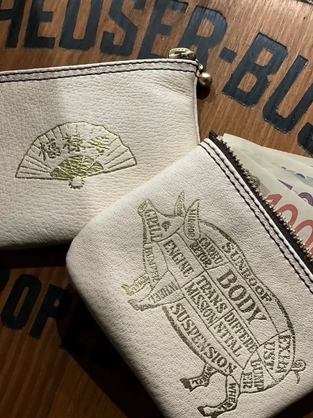 PORKCHOP GARAGE SUPPLY × 福祿壽 「NEW BIKER WALLET」 ピッグスキン