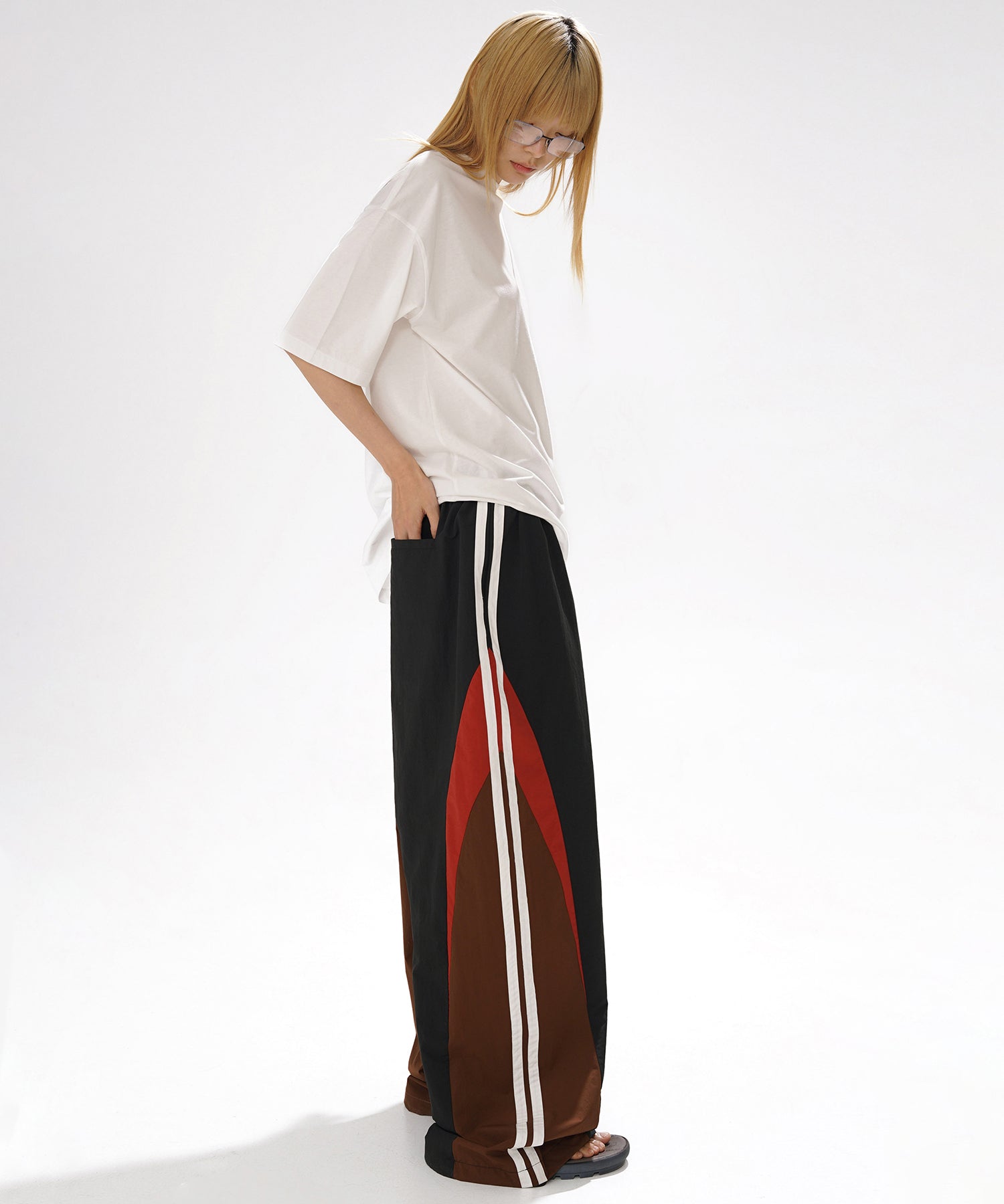 ルーズフィット サイドライン トラックパンツ XXK4318【MASONPRINCE