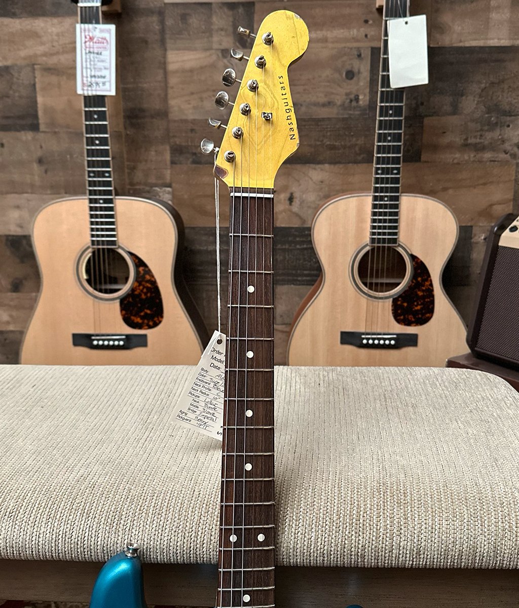 Nash S-63/SSH Ocean Turquoise Metallic Over 3 Tone Burst Guitar